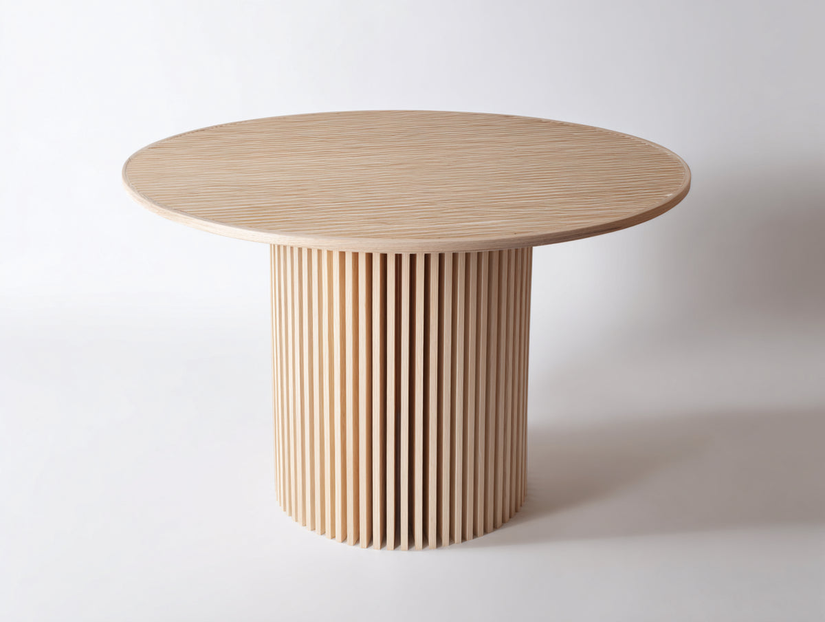 Table de jardin - Bois - 115 x 115 x 75 cm - Bois clair - Contemporain