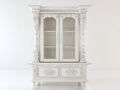 Vitrine - Bois-Verre - 128x48x198 cm - Blanc - Style baroque