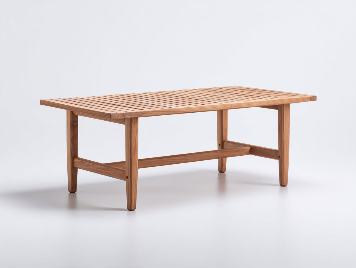 Table de jardin - Bois - 150 x 80 x 75 cm - Bois naturel - Minimaliste