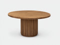 Table de jardin - Bois - 125 x 125 x 76 cm - Bois brun naturel - Rustique