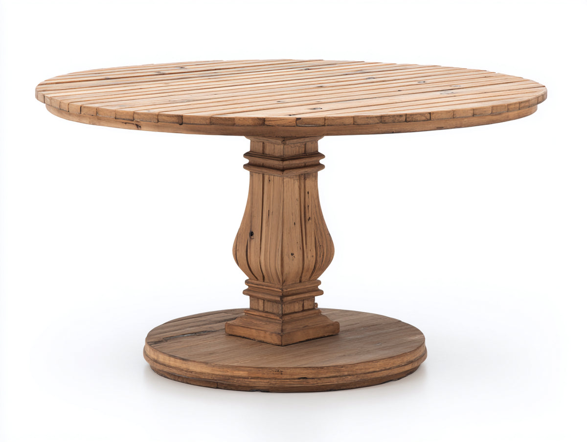 Table de jardin - Bois - 125 x 125 x 76 cm - Bois brun - Rustique