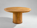 Table de jardin - Bois - 118 x 118 x 75 cm - Bois naturel - Rustique