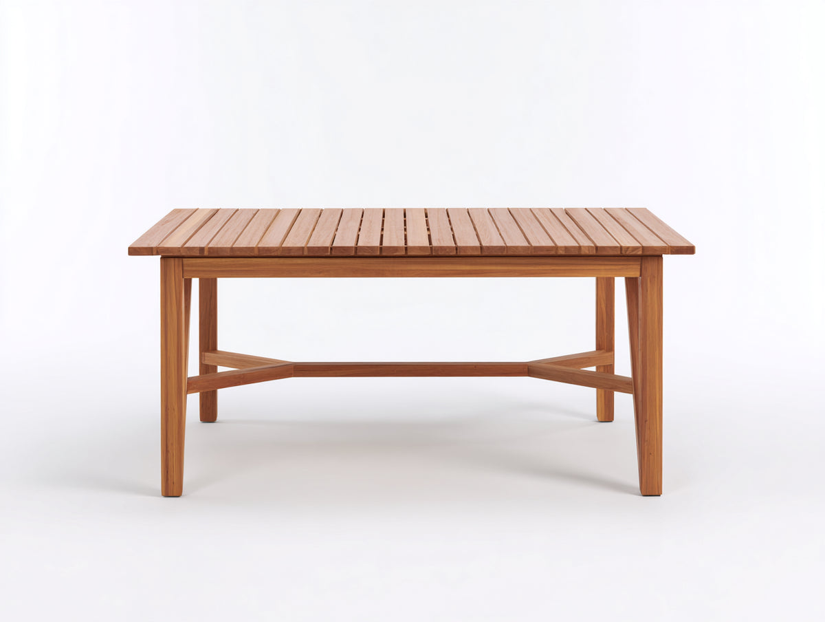Table de jardin - Bois - 160 x 90 x 75 cm - Bois naturel - Minimaliste